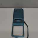 ASAPDOS Crossbody Case Compatible with Motorola Razr 2024/2025 [Not Fit Moto Razr Plus or Ultra],Retro PU Leather Strap Wristlet Flip Case with Magnetic Closure and Card Holder Blue Green