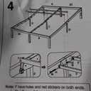 Olee Sleep 18 Inch Heavy Duty Steel Slat Anti-Slip Support, Easy Assembly Platform Bed Frame, Noise Free Steel Mattress Foundation, Maximum Storage, No Box Spring Needed, Black, Cal King Size