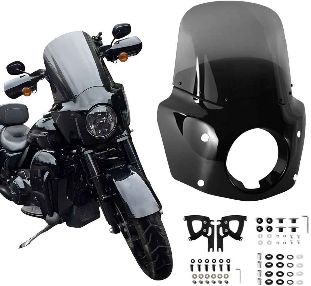 Motorcycle Fairing with 13in Smoke Windshield for Harley Road King FLHR 1994-2023 FLHRXS 2017-2025