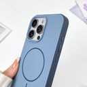 OOK Magnetic for iPhone 16 Pro Max Case, Compatible with MagSafe Silicone Camera Lens Protection Shockproof Protective Slim Phone Case for 6.9inch, Blue
