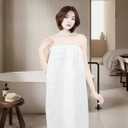 6 Pcs Spa Wraps Non Woven Towel Bathrobe, Shower Skirts Sweat Steaming Bathrobe for Salon Beauty Sweat Steaming(White)