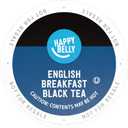 Amazon Brand - Happy Belly Tea Pods, English Breakfast, 24 Count, Compatible with 2.0 K-Cup Brewers (EXP 12/29/26)