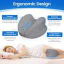 Knee Pillow for Side Sleepers, High-Density Memory Foam Leg Pillow for Side Sleeping, Heart-Shaped Design for Knees, Hips & Spinal Alignment, Grey