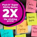 Post-it Super Sticky Notes, Limited Edition Color Collection, 3x3 in, 15 Pads/Pack, 45 Sheets/Pad (7.9" x 11.9")