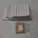 Weysat 10 Pcs Gold Vintage Mini Picture Frame Tiny Ornate Resin Picture Frames Oval Rectangle Baroque Antique Hanging Ornament with Back and Chain for Wall Home Wedding