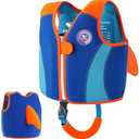 Pottwal Swim Vest for Kids - Swim Jacket for 1-2 Years (24-33LBS) - Buoyancy Aid Made of Neoprene & EPE - with Adjustable Crotch Strap