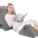EKEPE Inflatable Wedge Pillow Set for Sleeping, Bed Wedge Pillow Set for Travel, Post Surgery Wedge Pillow for After Surgery, Knee & Back Pain, Acid Reflux, GERD, Anti Snoring and Heartburn