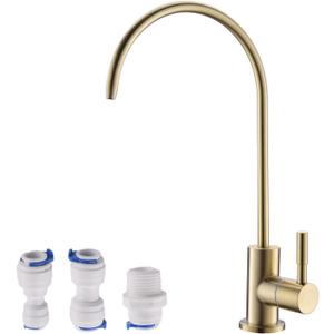 Havin Gold Drinking Water Faucet,Brushed Gold Reverse Osmosis Faucet,Water Filter Faucet for Kitchen Sink Use,Beverage Faucet,Lead-Free Stainless Steel (Brushed Gold)