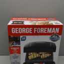 George Foreman 4-Serving Removable Plate Electric Grill and Panini Press, George Tough Non-Stick Coating, Drip Tray Catches Grease, Black