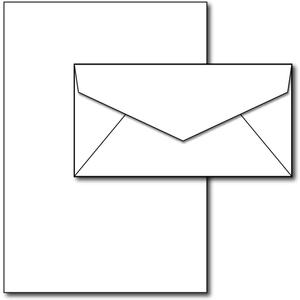 Blank Letterhead Paper & Envelopes  OffWhite Natural Cream Color  100 Sets  Unique Executive Size (7" x 10") Paper with Matching Envelopes