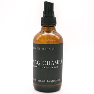 River Birch Nag Champa Scented Linen and Room Spray | Home Fragrance | 4 oz Glass Amber Bottle | Luxury Signature Scent Incense | Handmade in Texas (4 Fl Oz (Pack of 1))
