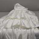 Crewneck Layers Flower Girl Satin Pageant Dress with Bow Knot Backless Birthday Party Formal Dress size 06