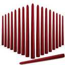 Nuanchu 100 Pcs Taper Candles 10 Inch (H) Dripless Tapered Smokeless Long Tall Unscented Dinner Candle for Household Wedding Party Home Decor Candlesticks, Long Burning (Wine Red)