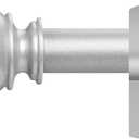 Silver Curtain Rods for Windows 48 to 84 or 88 Inches Max - 5/8'' Metal Heavy Duty Curtain Rods Set - Rustic Decorative Drapery Rods with Brackets for Farmhouse, Bedroom, Sliding Glass Door (30-88"(1 Pack))