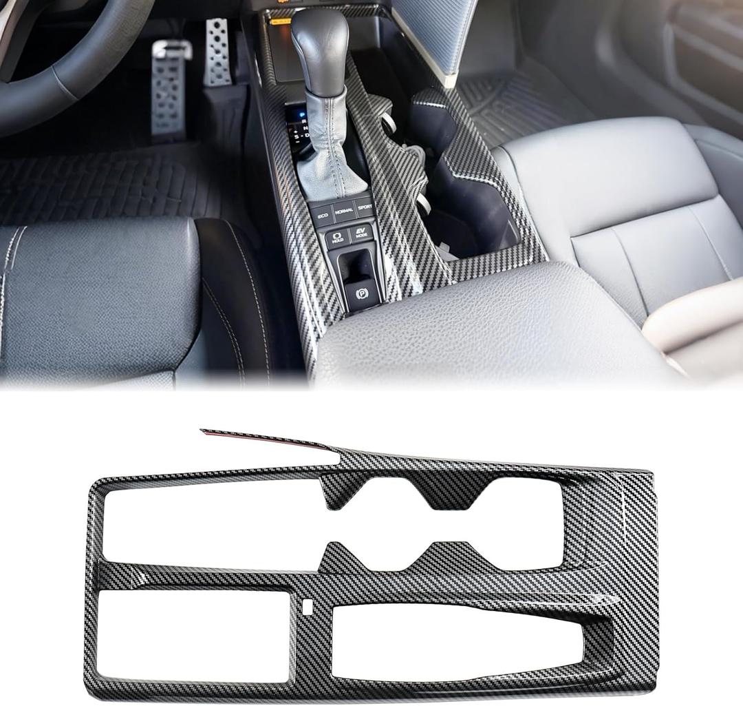 Center Console Gear Shift Panel Frame Cover Trim Compatible with Toyota Camry 2025, Gear Shift Anti-Scratch Panel Frame -North American Version (Carbon Fiber Style)
