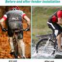 Bike Rear Fender Mudguard Full Cover Adjustable Bike Fender Thicken Widen Bicycle Mudguard Mudflap for MTB Mountain Bike Road Bike Bicycle Mudguard for 24/26/27.5 Inch BicycleBlack