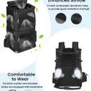 HOVONO Double-Compartment Pet Carrier Backpack for 2 Cats or Small Dogs, Dual Travel Dog Cat Carrier wih Breathable Mesh Windows, Fits Pets up to 20 lbs, Perfect for Traveling/Hiking/Camping, Black