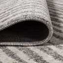 JONATHAN Y Skoura Modern Bold Stripe Beige/Dark Gray Runner Rug, 2x8, Bohemian, Casual, Easy-Cleaning for Living Room, Bedroom, Kitchen, Pet Friendly, Non-Shedding (MOH305A-28)
