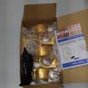 ANDGOO 6 Pack Curtain Rod Brackets No Drilling, Gold Curtain Hooks Self Adhesive Curtains Rod Holders, Heavy Duty No Screw Stick on Wall for Bedroom, Bathroom, Livingroom, Kitchen, Hold up to 13lbs