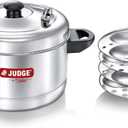 Judge by Prestige Stainless Steel Idli Cooker with 4 Plates