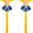 2 Pack Funny Toilet Brush,Prank Toilet Brush Cleaner, Funny Toilet Scubber,Make Toilet Great Again, Commander in Crap (Thumb Up Toilet Brush)