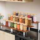 Wooden Display Stand Riser, 3 Tier Perfume Organizer Stand Cupcake Stand Holder, Tiered Display Stand Risers Display Shelf for Home and Shop (White, 4 pcs)