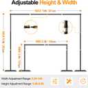 FUDESY Backdrop Stand Heavy Duty, 8.5x10ft Adjustable Photo Background Pipe and Drape Backdrop Stand Kit with Metal Base for Photography Parties Birthday Video Studio