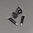 YDmeet Shower Head Holder, Adjustable Handheld Brass Shower Head Bracket, Wall Mount Holder, Drill Free Glue Installation (Polished Chrome)