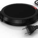 Candle Warmer Plate Safely Releases Scents Without a Flame- Used as Candle Jar Warmer, Candle Melter, Coffee Warmer, Mug Warmer, Cup Warmer in Your Home & Office (Black)