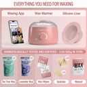 Tress Wellness Waxing Kit for Sensitive Skin – Safe for Face & Skin, Prep & Aftercare Wipes, Easy to Use – At-Home Kit for Face, Bikini, Brazilian & Full Body - Pink, No Display