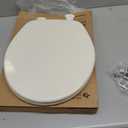 CHURCH Toilet Seat, Easy Clean Hinges Release for Deep Cleans, Durable Enameled Wood Seat, Round, Biscuit