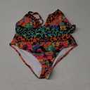Hilinker Women's Leopard Bikini Swimsuits V Neck High Waisted 2 Piece Bathing Suits, Size: M