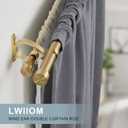 Double Blackout Curtain Rods 72 to 144 Inches (6-12 Feet),1-Inches Front and 5/8 Inches Back Adjustable End Cap Double Window Drapery Rod for Drapes and Curtains,Warm Gold
