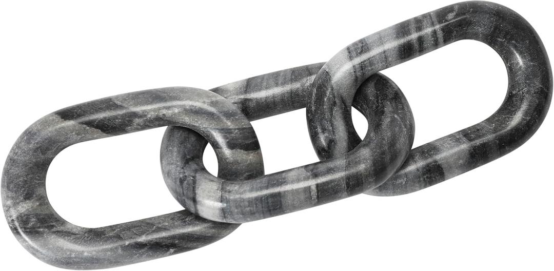 Bloomingville Decorative Marble Chain, Variegated Grey Tones