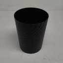 UUJOLY Plastic Small Trash Can Wastebasket, Garbage Container Basket for Bathrooms, Laundry Room, Kitchens, Offices, Kids Rooms, Dorms, (Black, 1.8 Gallon)