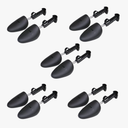 EchoDone 5 Pairs Practical Adjustable Length Men Shoe Tree Shoe Stretcher Boot Holder Shaper Support (Black Color)