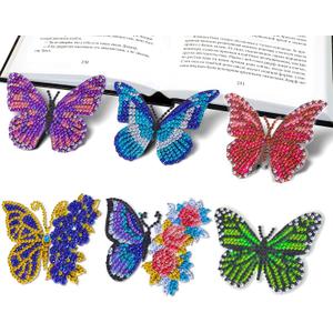 YiConfety Diamond Painting Kits, Kids Diamond Art Gift, Gem Art Kits for Girls Birthday, Arts and Crafts for Kids Ages 6 8 10(Butterfly)