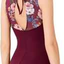 Women's Neck Sleeveless Leotards for Ballet Dance Adult Bodysuit (Red, L)