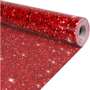 Cinrobiye Bulletin Board Roll Reusable Non-Woven Fabric Background Roll Waterproof Erasable Fade Resistant Wrinkle Poster for Home Classroom Decor Crafts Wrapping (Glitter)
