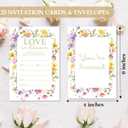 Wedding Shower Invitations, Floral Bridal Shower Party Invites With Envelopes For Couple, Engagement Banquet Party Celebration Decorations Supplies, 25 Pack -A04
