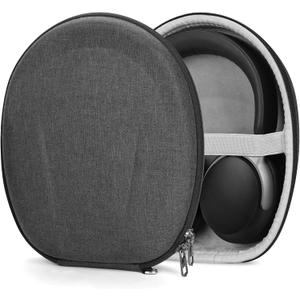 Geekria Shield Case Compatible with Bose QC Ultra II, QC, QC 45/35/25/15/SE/Ultra, Replacement Protective Hard Shell Travel Carrying Bag with Cable Storage (Grey)