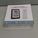 Indoor Outdoor Thermometer Wireless Weather Station, Internal External Thermometer Hygrometer, Home Batteryoperated Temperature Humiditymonitors330 Feet (About 100 Meters) Backlight Display (Black)