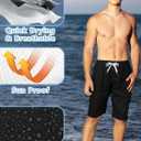 2 x Mens Swim Trunks Swim Shorts Swimwear Swimsuit Beach Shorts Bathing Suits Quick Dry Waterproof