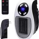 Wall Space Plug In Heater, 450W Remote Portable Electric Heater With Programmable Adjustable Thermostat, Overheat Protection, Precise Led Display, Portable Top Heat Plug In Heater For indoor use