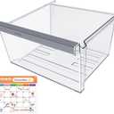 UPGRADED W11162443 Refrigerator Crisper Drawer Compatible with Whirlpool Fridge Drawer Replacement Parts Whirlpool Refrigerator Drawers WRS315SDHZ02 WRS315SDHZ05 WRS315SDHZ08 WRS325SDHZ08 WRS321SDHZ08