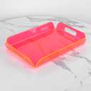 Neon Pink Acrylic Tray 15x10.2 Inches - Bold and Bright Serving Tray for Kitchen, Parties, and Home Organization - Durable and Stylish