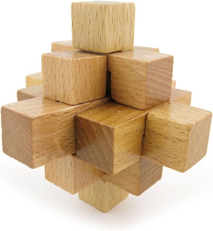 Puzzle Game 09729 Wooden Kong Ming Lock Brain Teaser Puzzles Toys Jouets