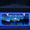 Ganeen 6.4x16 ft LED 2026 Christmas Garage Door Banner String Light Large Rustic Xmas Garage Door Decorations Xmas Banner Cover Backdrop Holiday Cover Decoration(Nativity)