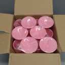 12 Pack Acrylic Champagne Flutes, 5.5 Oz Pink Wedding Toasting Glasses with Bows Drink Tags, Unbreakable Wine Drinking Goblet Champagne Stemmed Cups for Wedding Party Anniversary