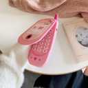 Mirror Case Compatible with iPhone 12/12 Pro，Cute Kawaii 3D Cartoon Retro Phone Cover Fun Soft Rubber Shockproof Protector for Women Girls-Flip Pink